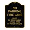 Signmission Fire Lane Must Accessible All Time to Fire Trucks, Black & Gold Alum Sign, 18" x 24", BG-1824-23997 A-DES-BG-1824-23997 - alternate 1
